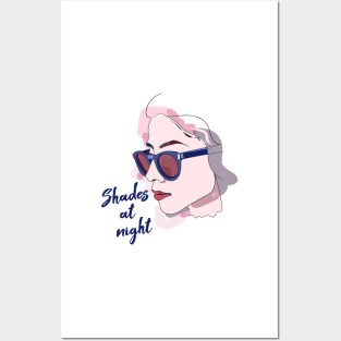 Shades #woman #portrait #illustration #artprint # 80s #eighties #sunglasses #fashion #style Posters and Art